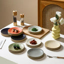 Axyaa Retro Round Plate: Premium Western Cuisine Ceramic Tableware