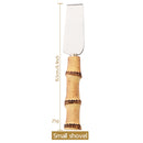 Axyaa Bamboo Cheese Knives Set - Stainless Steel Cutlery for Cheese-Lovers