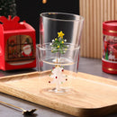 Axyaa Christmas Tree Glass Cup: Festive 3D Tree Mug for Coffee, Wine, Juice, or Milk