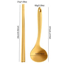 Axyaa Silicone Soup Spoon Chopstick Set - Kitchen Dinnerware Kit