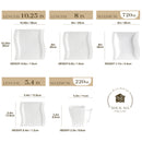 Axyaa FLORA 30/60 Piece White Porcelain Dinner Set for 12 Person