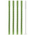 Axyaa Glass Straw Set 4 Pack for Cocktail Smoothie Bar Accessories