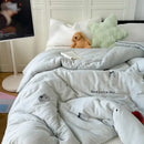 Axyaa Waxy Cotton Soybean Quilt Core, Cute Embroidery, Thickened Winter Quilt