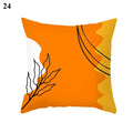 Orange Geometric Leaf Lines Pillowcase by Axyaa - Home Decor and Cozy Throw Pillows