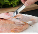 Axya Stainless Steel Fish Bone Tweezers with Flat Oblique Mouth - Seafood & Poultry Tool