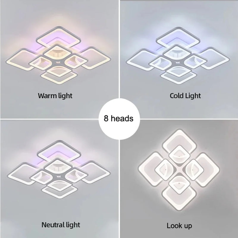 Axyaa RGB LED Ceiling Light: Colorful Dimming for Dining Room & Bedroom