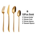 Axyaa 21 Piece Gold Cutlery Set - Stainless Steel 304 Elegant Tableware