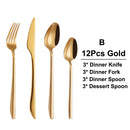 Axyaa 21 Piece Gold Cutlery Set - Stainless Steel 304 Elegant Tableware