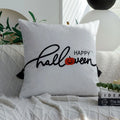Axyaa Halloween Cartoon Embroidery Cushion Cover for Home Sofa Decor, 45x45 Square Pillowcase