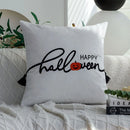Axyaa Halloween Cartoon Embroidery Cushion Cover for Home Sofa Decor, 45x45 Square Pillowcase