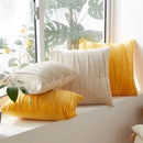 Axyaa Orange Yellow Velvet Throw Pillow Covers Halloween Home Decor