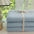 Axyaa Wrinkle Yarn Bedding Set: Duvet Cover, Pillowcase, Sheet Set for Twin King