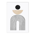 Geometric Arch Line Canvas Wall Art Print for Modern Home Decor by Axyaa