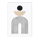 Geometric Arch Line Canvas Wall Art Print for Modern Home Decor by Axyaa
