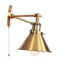 Axyaa Industrial Vintage LED Wall Light - 2 Heads Gold Loft Iron Lamparas De Pared
