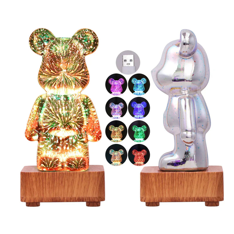 Axyaa 3D Bear LED Night Light Color Changeable Ambient Lamp