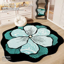 Axyaa Plush Flower Pattern Bedroom Carpet - Soft, Fluffy Rug for Living Room