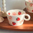 Axyaa Hand-Painted Ceramic Cups High-Value Water Bottle Irregular Shape Breakfast Mug