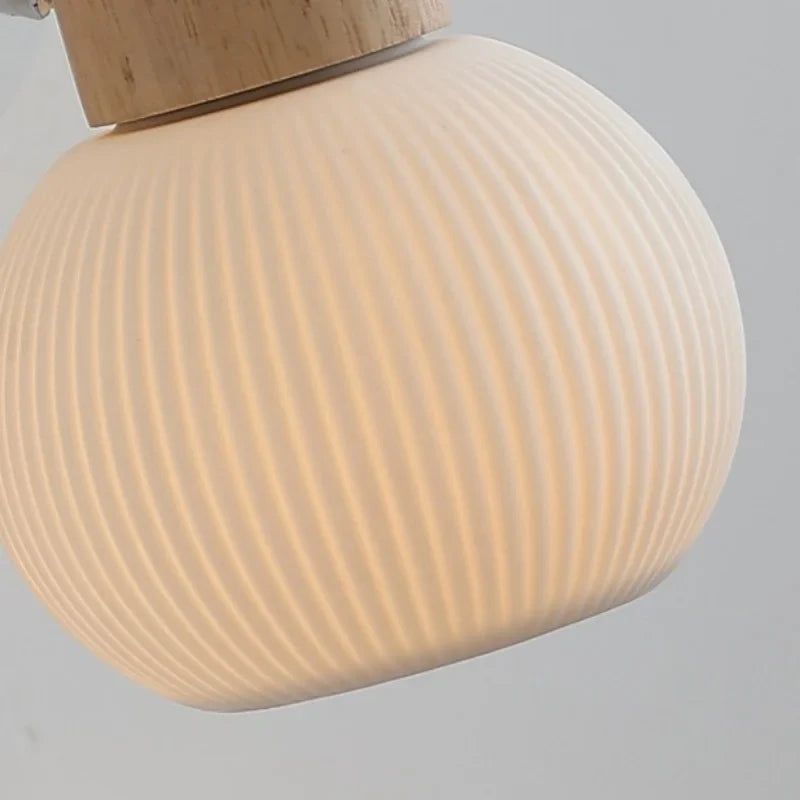 Axyaa White Ceramic LED Wall Lamps Switch - Bedroom Stairs Lighting Fixtures
