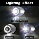 Axyaa LED Fog Light Angel Eyes DRL for Toyota Tacoma Tundra Sequoia 2005-2015