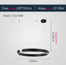 Axyaa LED Full Spectrum C-ring Pendant Light: Modern Luxury Minimalist Lighting for Home Decor.