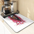 Eye Print Watercolor Style Absorbent Drying Mat & Coasters Set by Axyaa