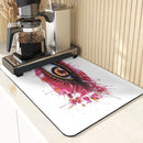 Eye Print Watercolor Style Absorbent Drying Mat & Coasters Set by Axyaa