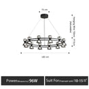 Axyaa Modern Glass Chandeliers Black/Gold Pendant Lights for Luxury Decor