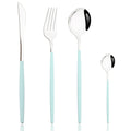 Axyaa Pink Silver Stainless Steel Cutlery Set