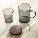Axyaa Heat Resistant Glass Tea Cup with Strainer Infuser Pot Set