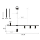 Axyaa Black Pendant Chandelier for Modern Nordic Decor