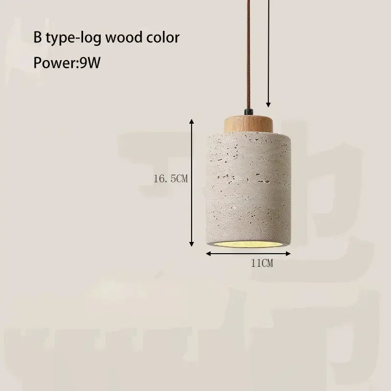 Axyaa Yellow Cave Stone Chandelier - Retro Nordic Home Lighting Decor