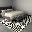 Axyaa Zebra Pattern Plush Living Room Carpet - Nordic Style Large Area Rug