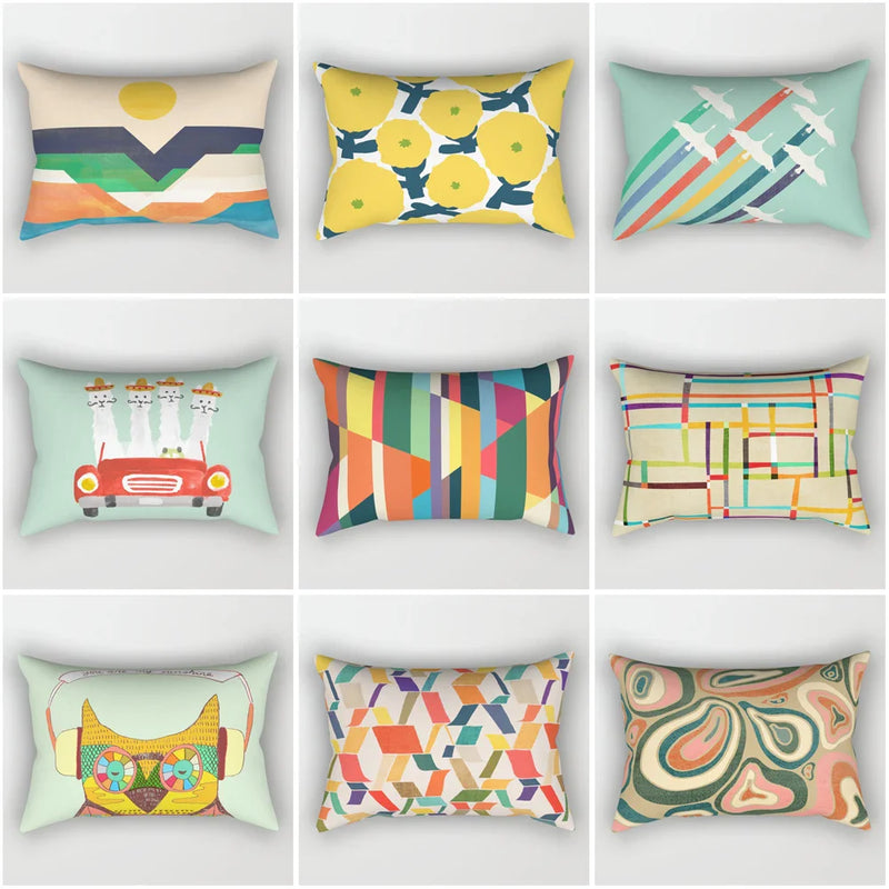 Axyaa Geometric Animal Print Sofa Pillowcase - Nordic Design