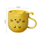 Axyaa Creative Cat Mouthwash Cup for Children - Drop Resistant Plastic Water Cup