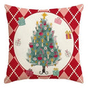 Christmas Nutcracker Decoration Pillowcase Set - Axyaa Branded Festive Tree Printed Cushion Suite