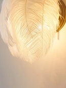 Axyaa Feather Wall Lamp: Modern Minimalist Bedside Lamp for a Warm & Romantic Ambiance