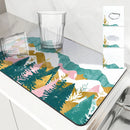 Axyaa Diatom Mud Kitchen Drain Pads: Absorbent Tableware Draining Mat for Bowls, Plates, Coffee Machine