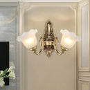 Axyaa Retro LED Copper Double Head Wall Lamp for Living Room and Bar
