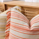 Axyaa Striped Pillowcase with Tassel Detail for Home Sofa Decor