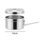 Axyaa Stainless Steel Compartment Lunch Box - Anti-scalding Round Fast Food Cup