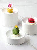 Axyaa Ceramic Dim Sum Dish Cake 6cm High Column Plate