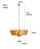 Axyaa French Retro Glass Pendant Light for Stylish Home Decor