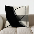 Axyaa Gray Lines Throw Pillow Cover for Sofa, Bedroom, Car - Abstract Decor Pattern