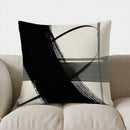 Axyaa Gray Lines Throw Pillow Cover for Sofa, Bedroom, Car - Abstract Decor Pattern