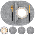 Axyaa Faux Leather Placemats Waterproof Non-slip Heat Resistant Table Mat