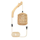 Axyaa Japanese Style Wooden Bedside Wall Lamp with Switch for Dining Room and Bedroom