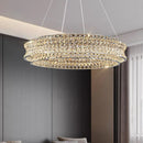 Axyaa Crystal Chandelier Pendant Light for Living & Dining Room in Luxury Style
