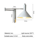 Axyaa Swing Arm Wall Lamp - Retro Foldable Bedroom Reading Light