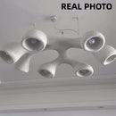 Axyaa Loft White Pendant Light Fixture for Living Room and Dining Room